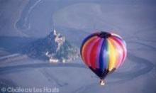 Balloon, but also light aircraft or microlight above Mont Saint Michel and the bay